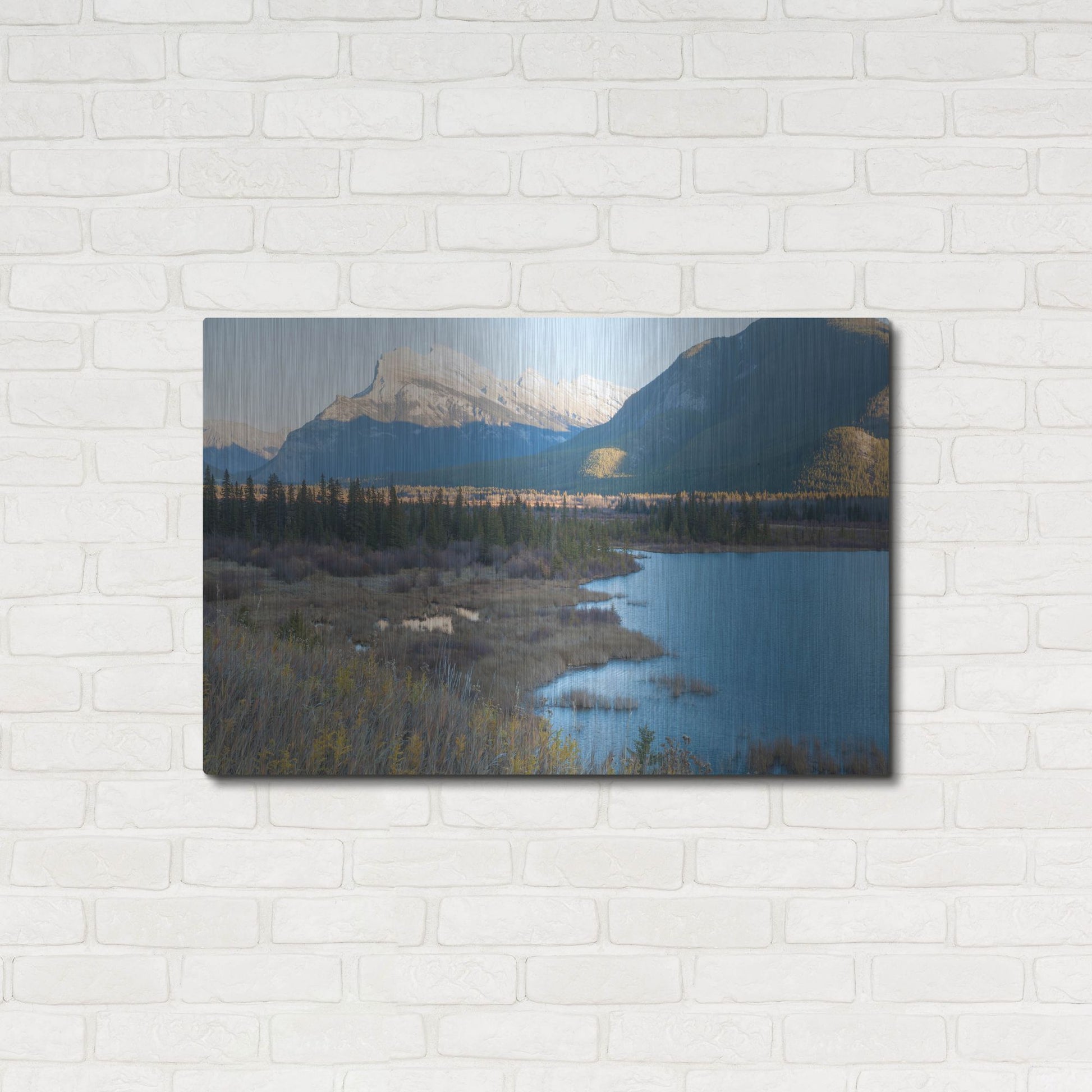 Luxe Metal Art 'Vermillion Lakes 1' by Joe Reimer Photography, Metal Wall Art,36x24