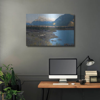 Luxe Metal Art 'Vermillion Lakes 1' by Joe Reimer Photography, Metal Wall Art,36x24