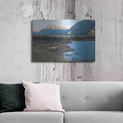 Luxe Metal Art 'Vermillion Lakes 1' by Joe Reimer Photography, Metal Wall Art,36x24