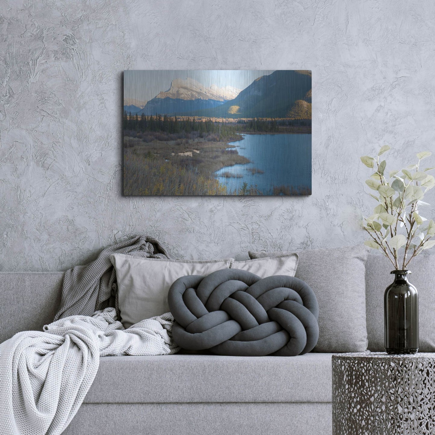 Luxe Metal Art 'Vermillion Lakes 1' by Joe Reimer Photography, Metal Wall Art,36x24