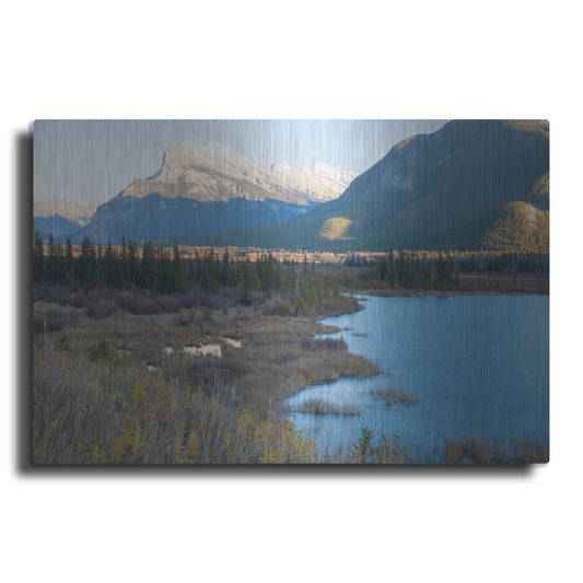 Luxe Metal Art 'Vermillion Lakes 1' by Joe Reimer Photography, Metal Wall Art