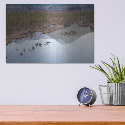 Luxe Metal Art 'Vermillion Lakes 2' by Joe Reimer Photography, Metal Wall Art,16x12