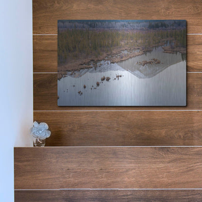 Luxe Metal Art 'Vermillion Lakes 2' by Joe Reimer Photography, Metal Wall Art,16x12