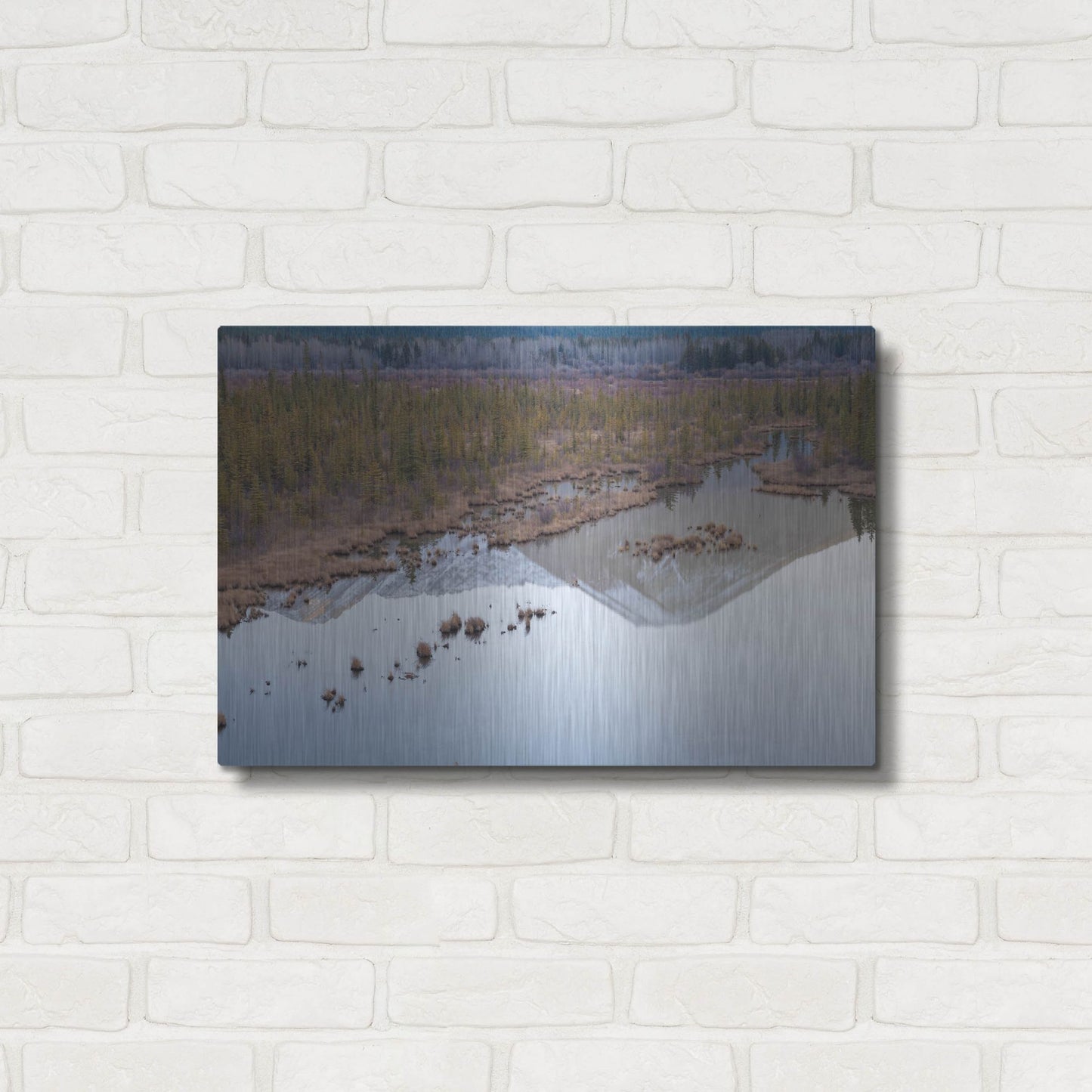 Luxe Metal Art 'Vermillion Lakes 2' by Joe Reimer Photography, Metal Wall Art,24x16