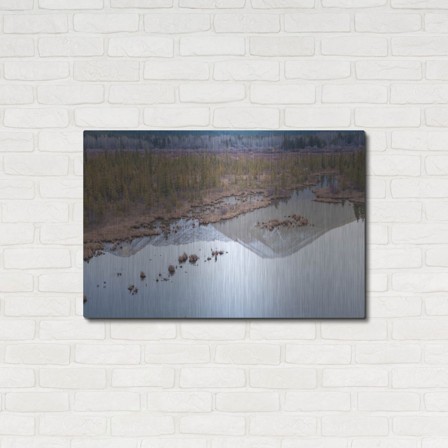 Luxe Metal Art 'Vermillion Lakes 2' by Joe Reimer Photography, Metal Wall Art,36x24