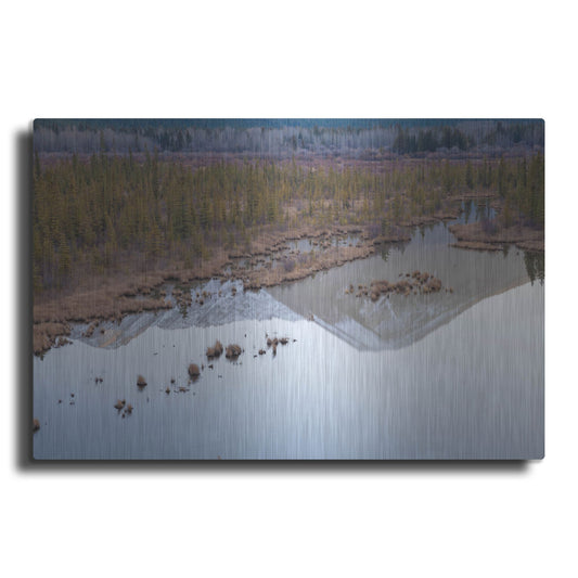 Luxe Metal Art 'Vermillion Lakes 2' by Joe Reimer Photography, Metal Wall Art