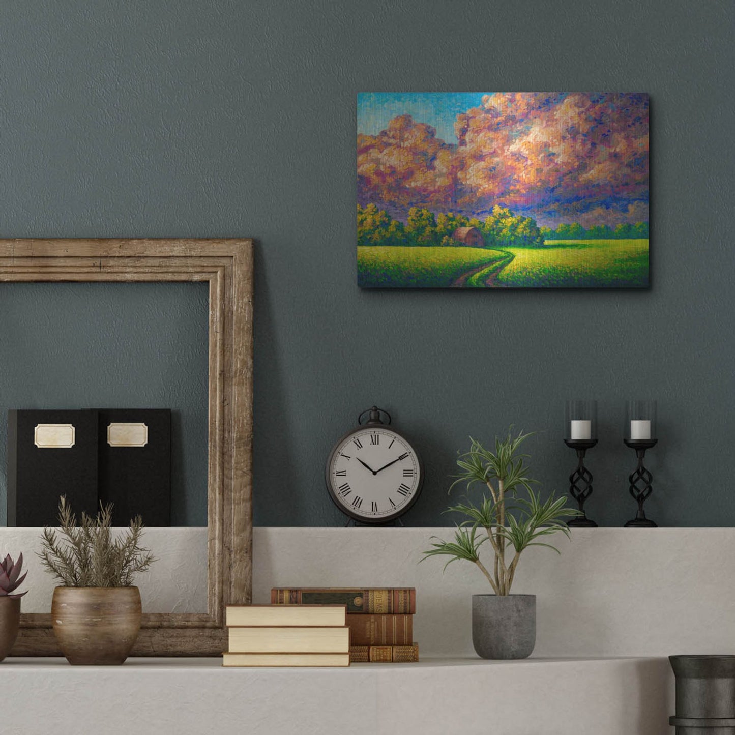 Luxe Metal Art 'August Storm' by Joe Reimer, Metal Wall Art,16x12