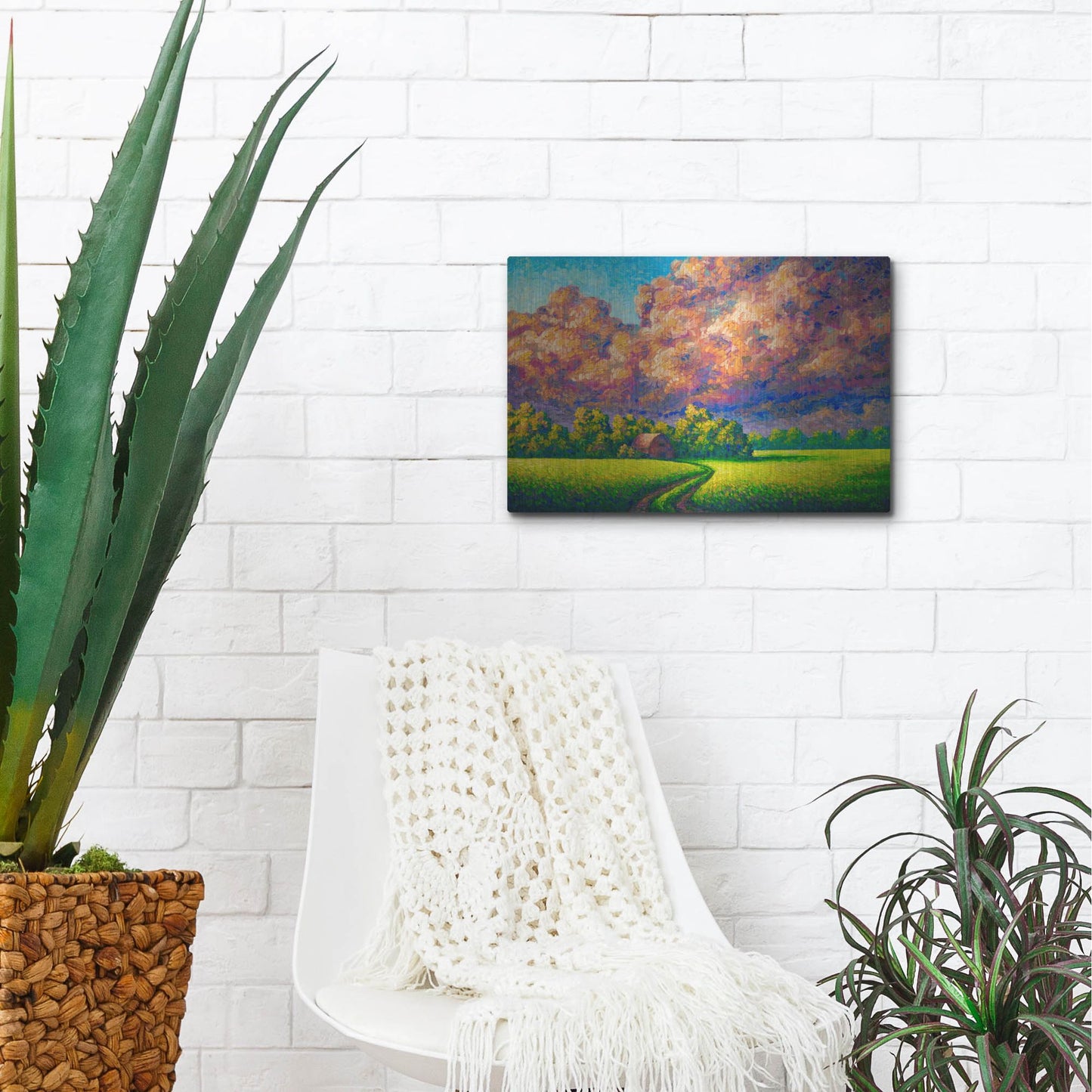 Luxe Metal Art 'August Storm' by Joe Reimer, Metal Wall Art,16x12