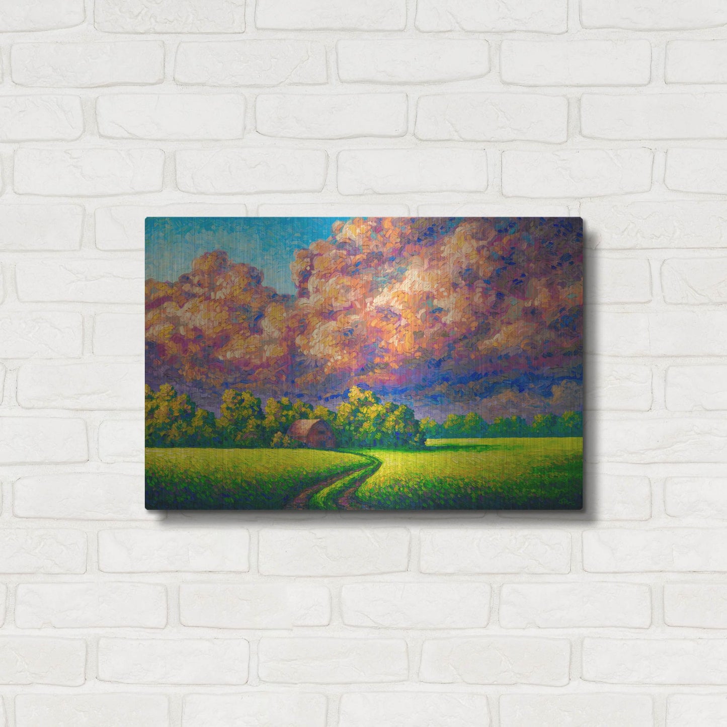 Luxe Metal Art 'August Storm' by Joe Reimer, Metal Wall Art,24x16