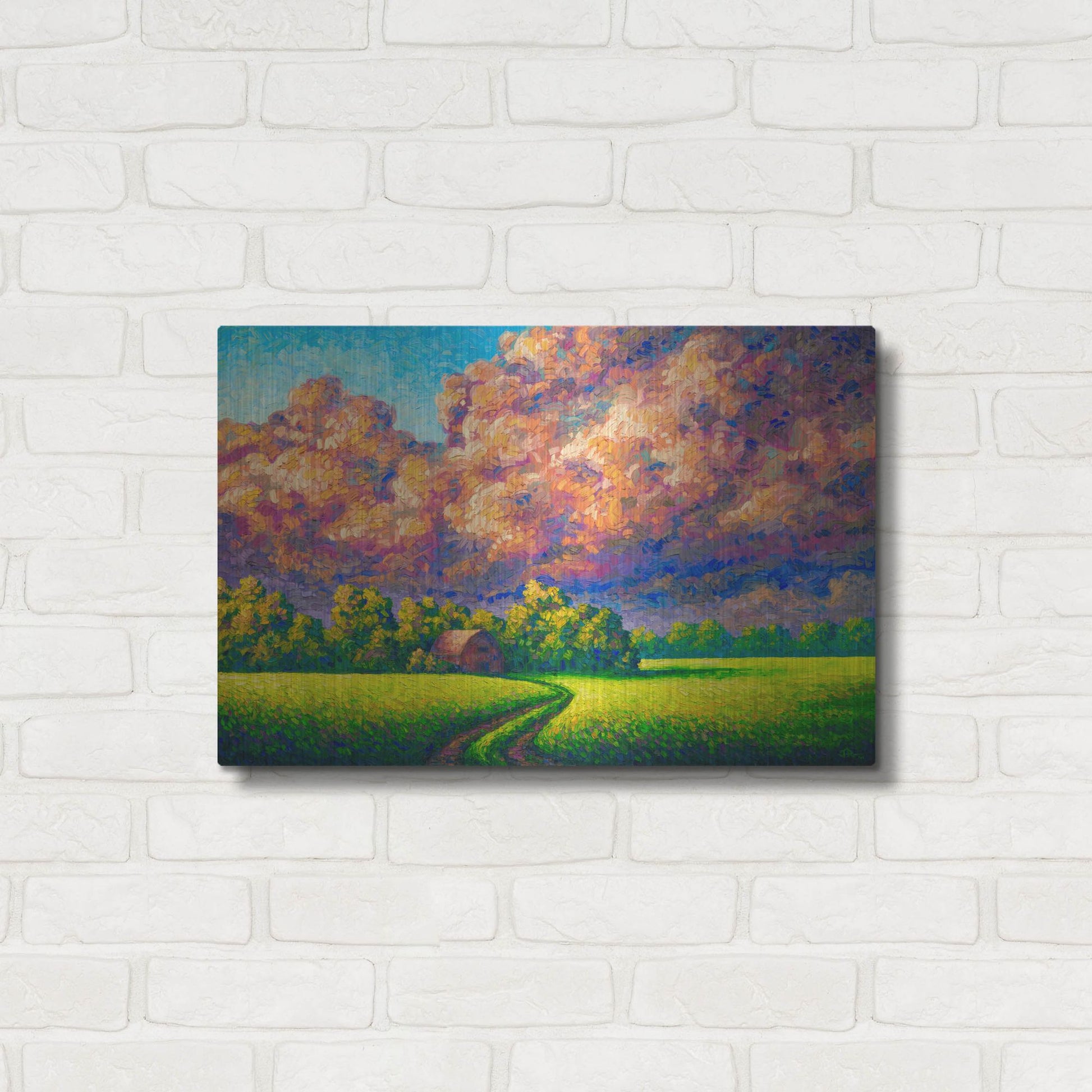 Luxe Metal Art 'August Storm' by Joe Reimer, Metal Wall Art,24x16