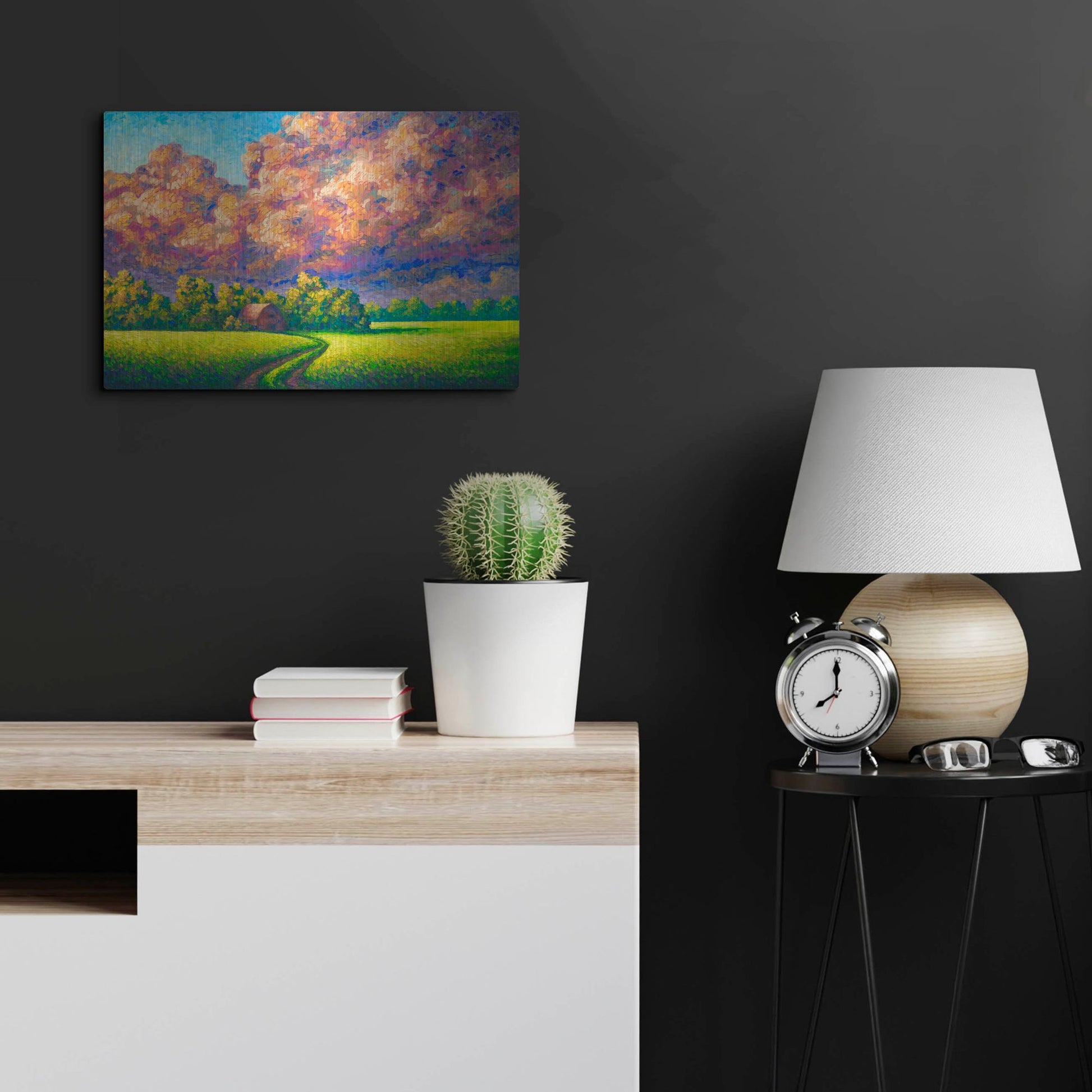 Luxe Metal Art 'August Storm' by Joe Reimer, Metal Wall Art,24x16