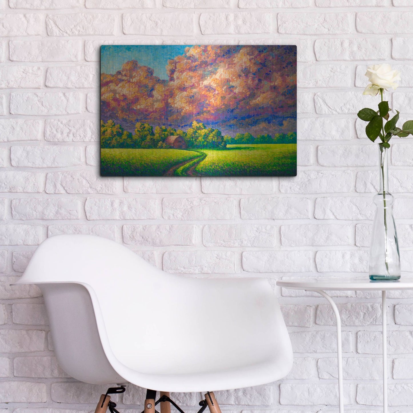 Luxe Metal Art 'August Storm' by Joe Reimer, Metal Wall Art,24x16
