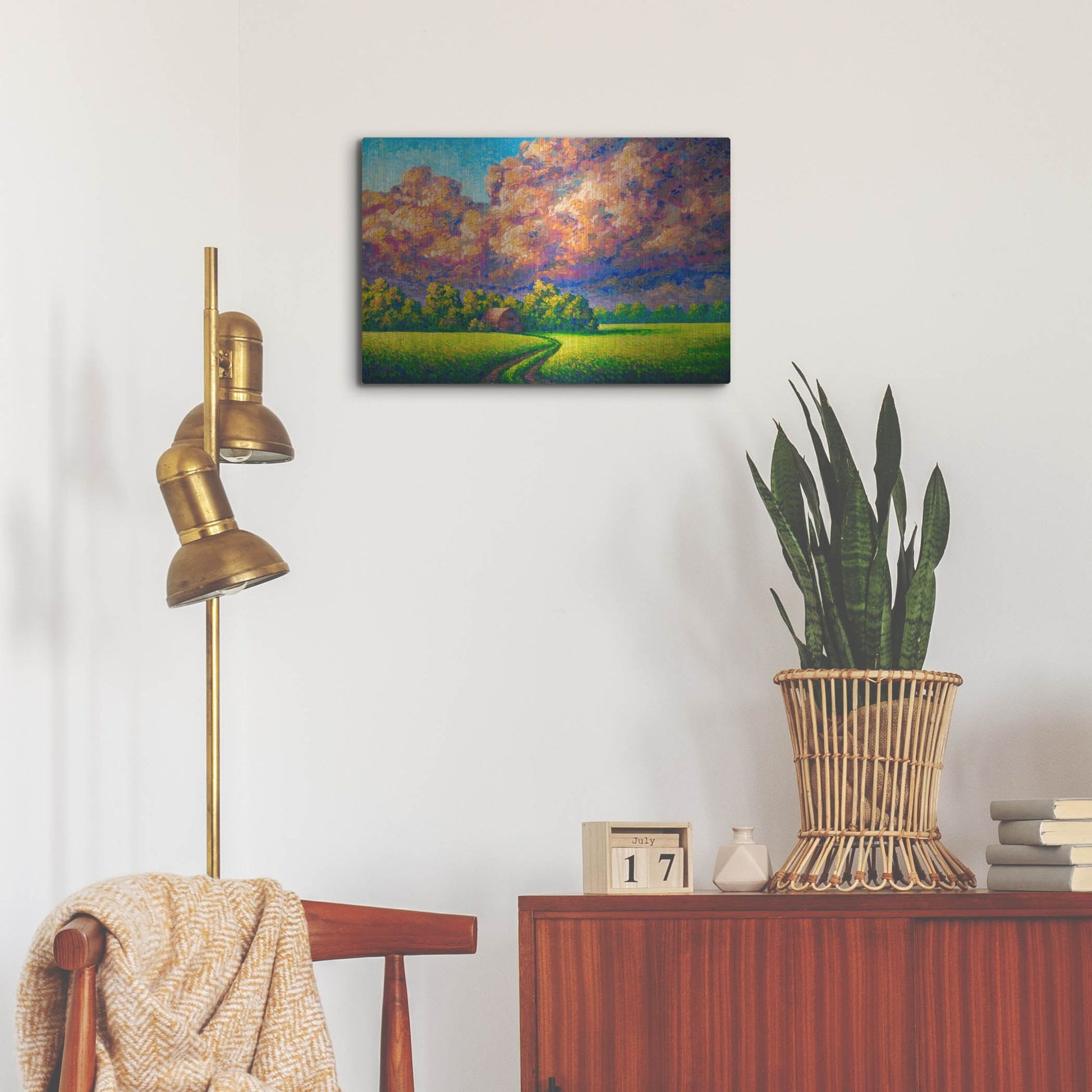 Luxe Metal Art 'August Storm' by Joe Reimer, Metal Wall Art,24x16