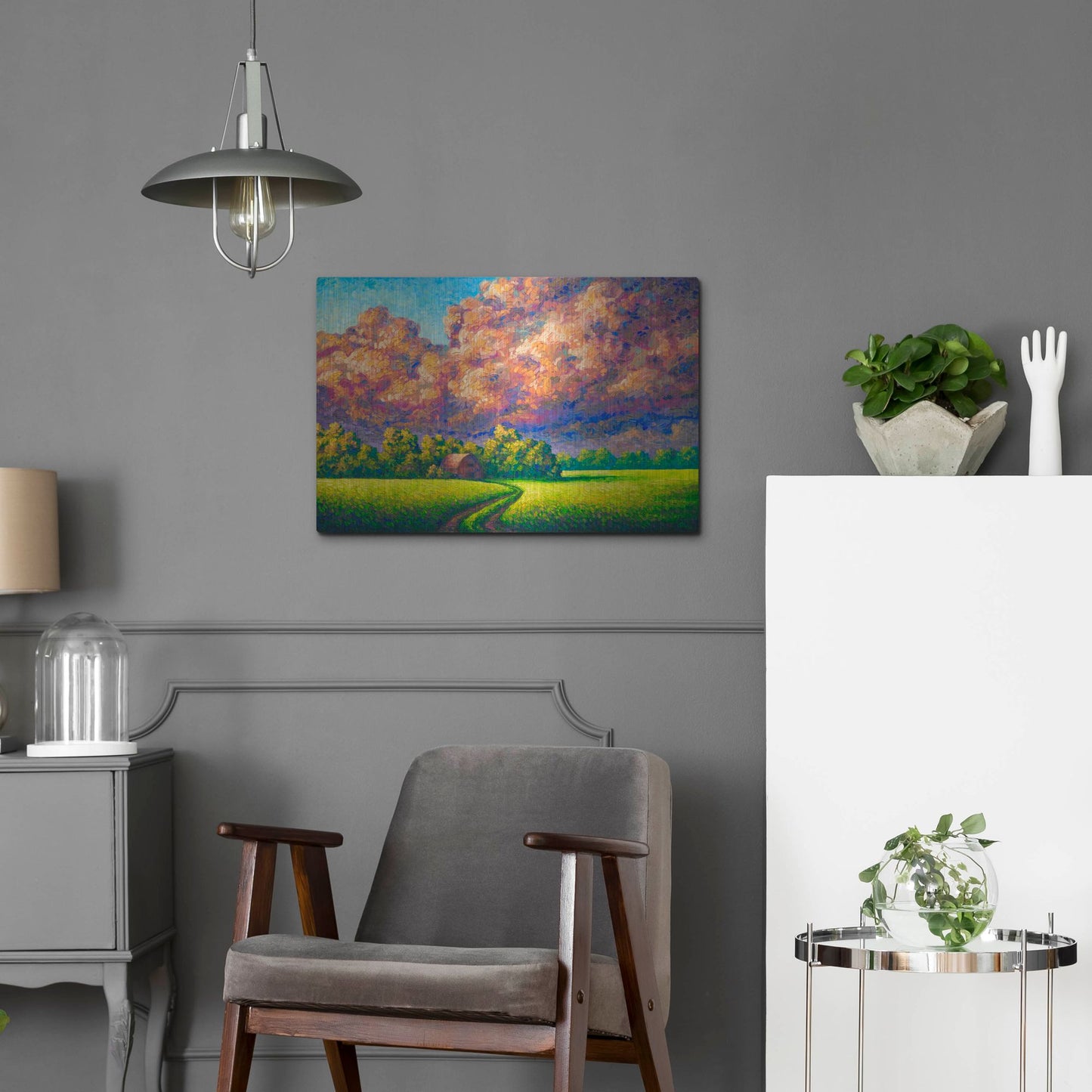 Luxe Metal Art 'August Storm' by Joe Reimer, Metal Wall Art,24x16
