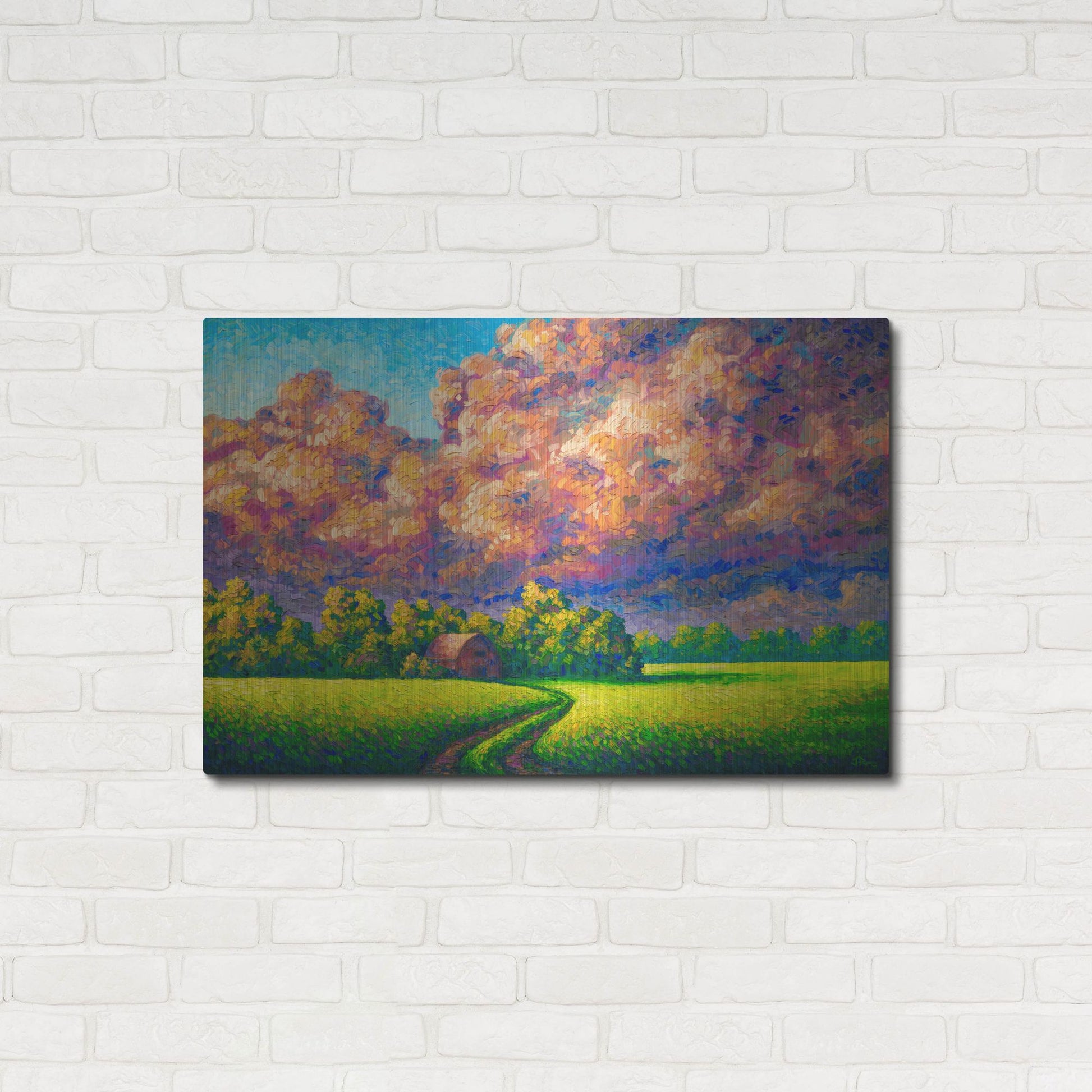 Luxe Metal Art 'August Storm' by Joe Reimer, Metal Wall Art,36x24