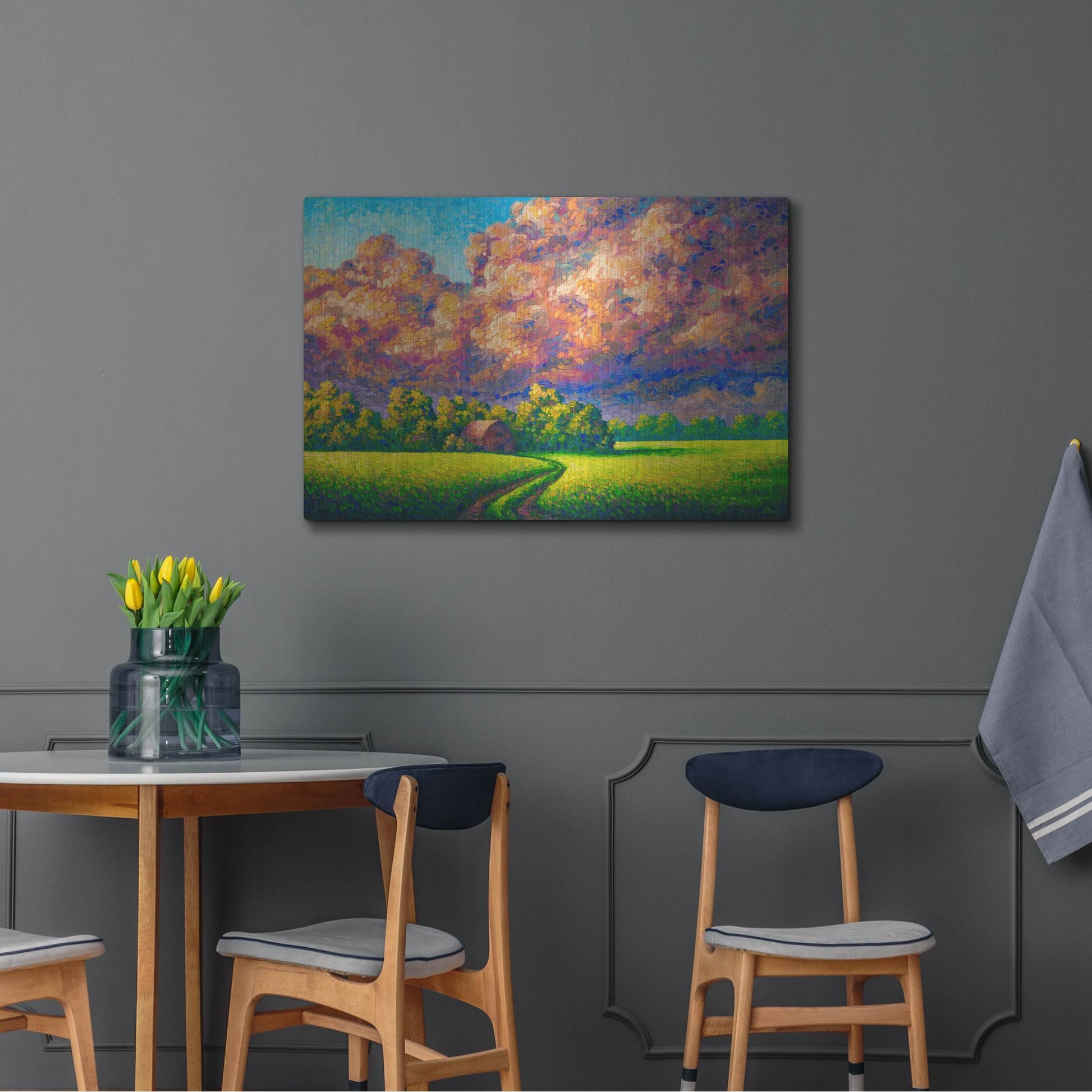 Luxe Metal Art 'August Storm' by Joe Reimer, Metal Wall Art,36x24