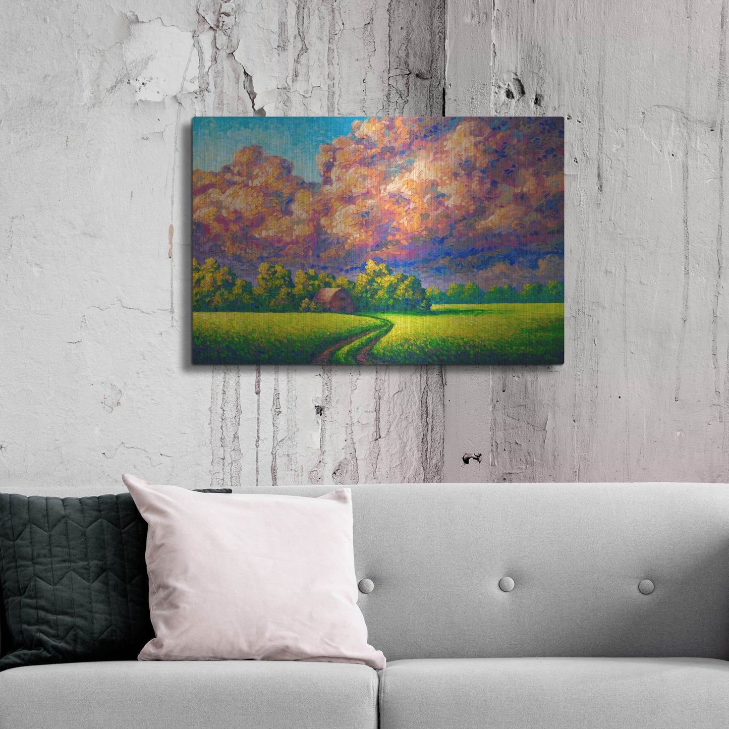Luxe Metal Art 'August Storm' by Joe Reimer, Metal Wall Art,36x24