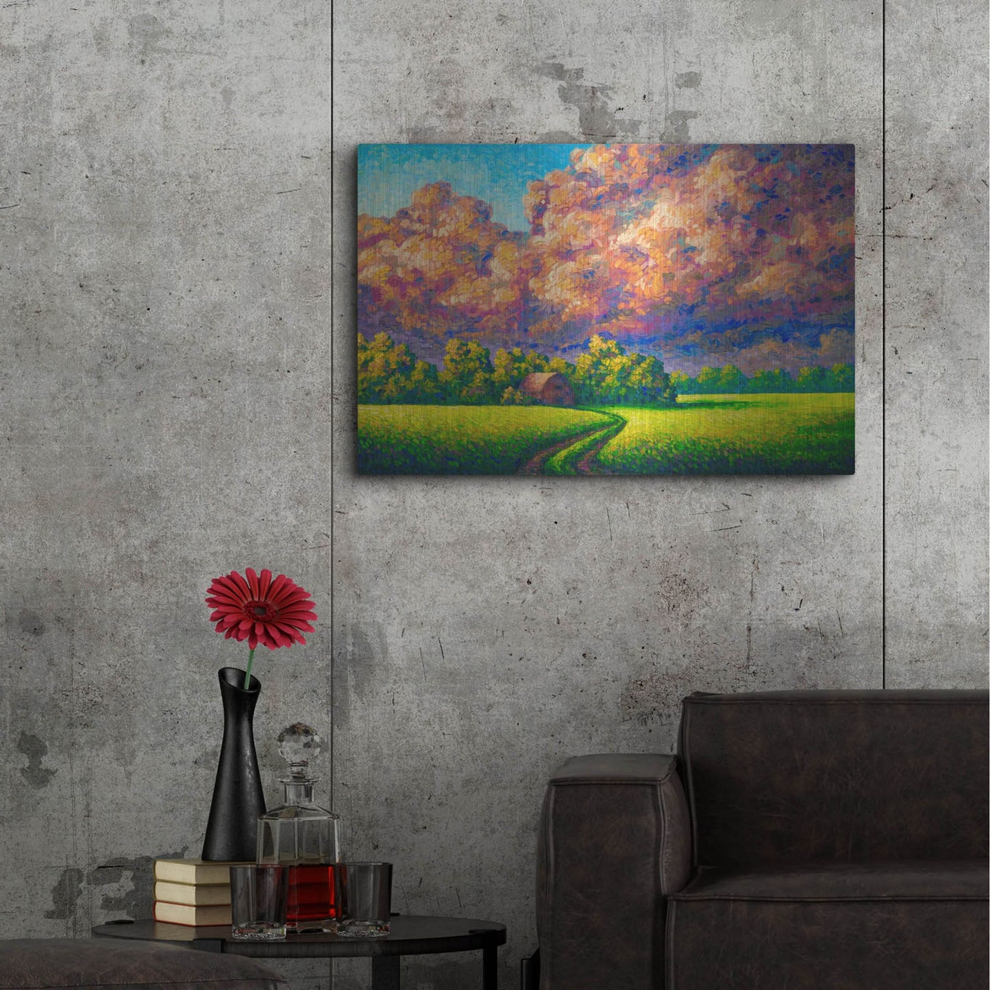Luxe Metal Art 'August Storm' by Joe Reimer, Metal Wall Art,36x24