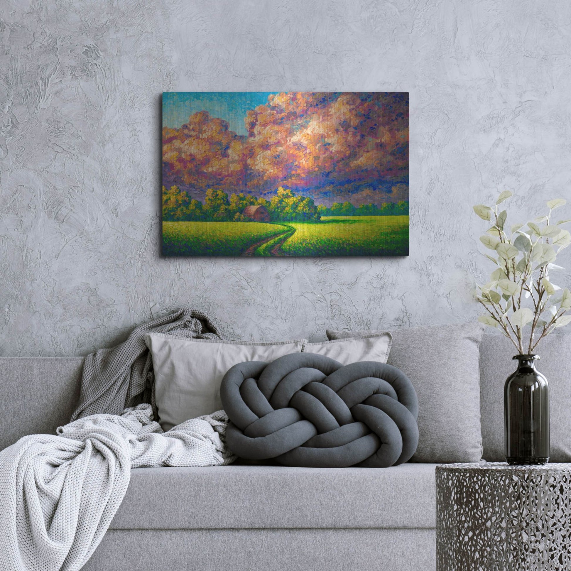 Luxe Metal Art 'August Storm' by Joe Reimer, Metal Wall Art,36x24