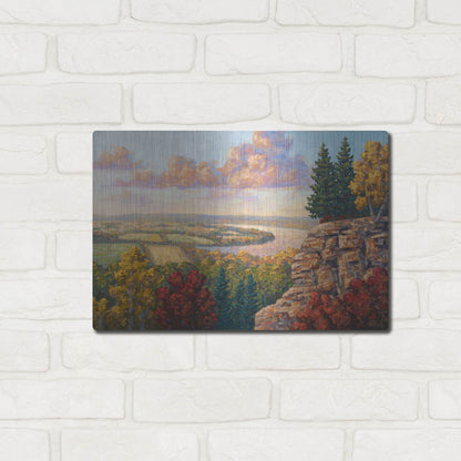 Luxe Metal Art 'Autumn At Gibraltar Rock' by Joe Reimer, Metal Wall Art,16x12
