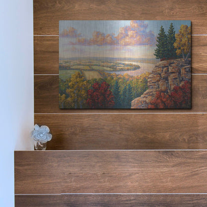 Luxe Metal Art 'Autumn At Gibraltar Rock' by Joe Reimer, Metal Wall Art,16x12