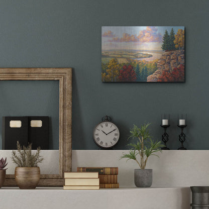 Luxe Metal Art 'Autumn At Gibraltar Rock' by Joe Reimer, Metal Wall Art,16x12