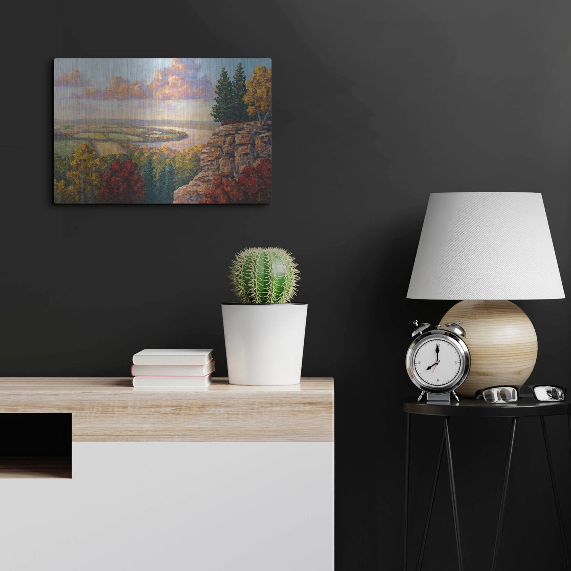 Luxe Metal Art 'Autumn At Gibraltar Rock' by Joe Reimer, Metal Wall Art,24x16