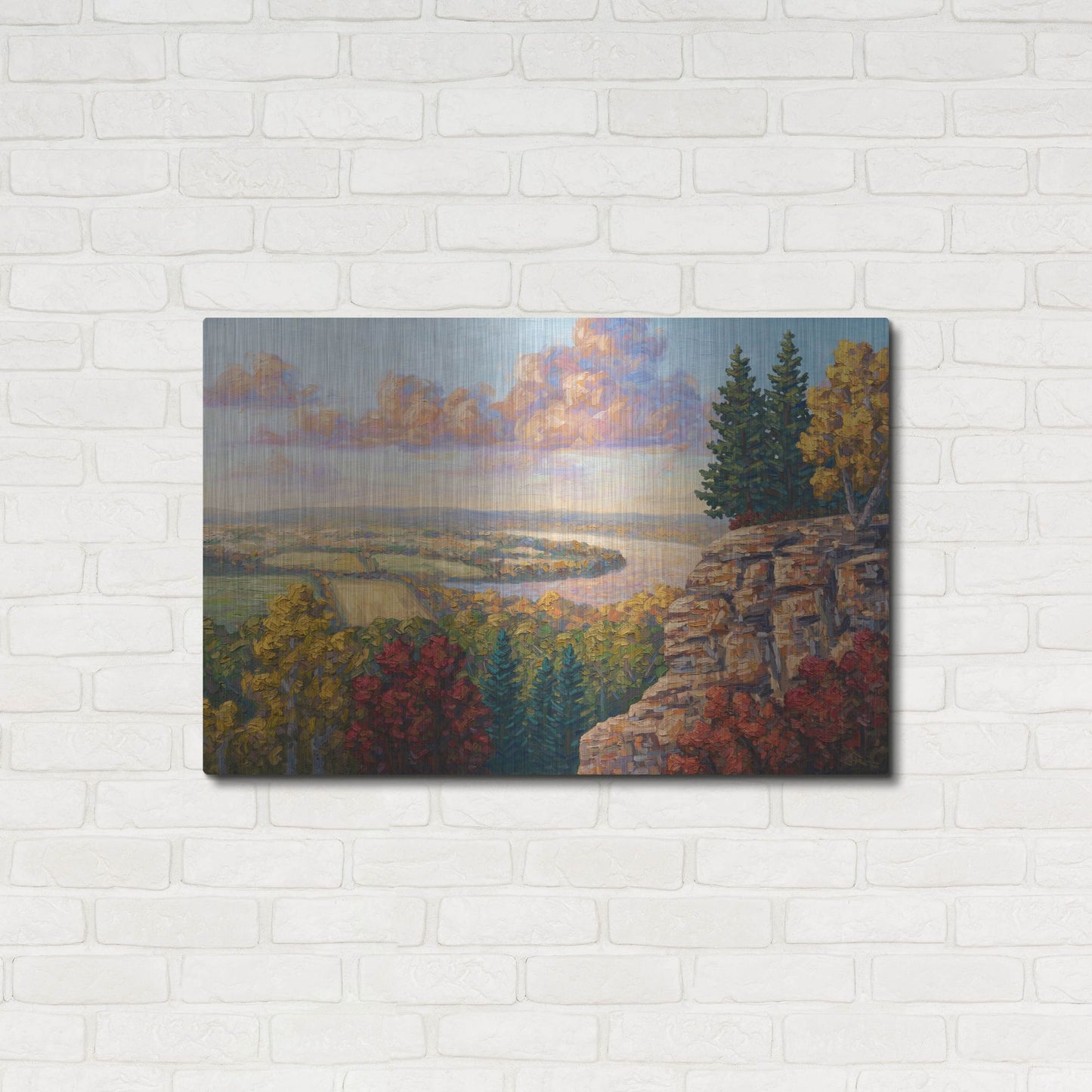 Luxe Metal Art 'Autumn At Gibraltar Rock' by Joe Reimer, Metal Wall Art,36x24