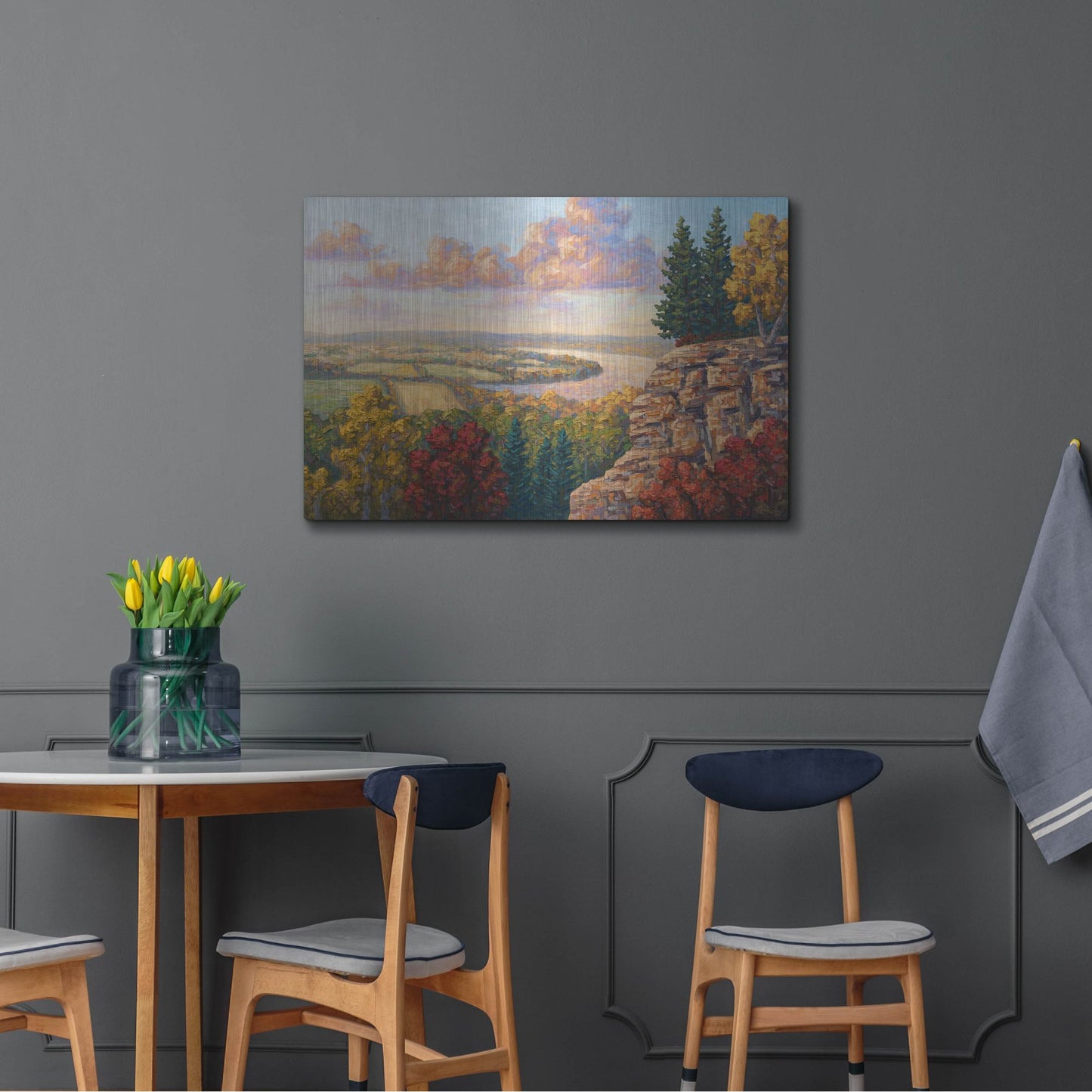 Luxe Metal Art 'Autumn At Gibraltar Rock' by Joe Reimer, Metal Wall Art,36x24