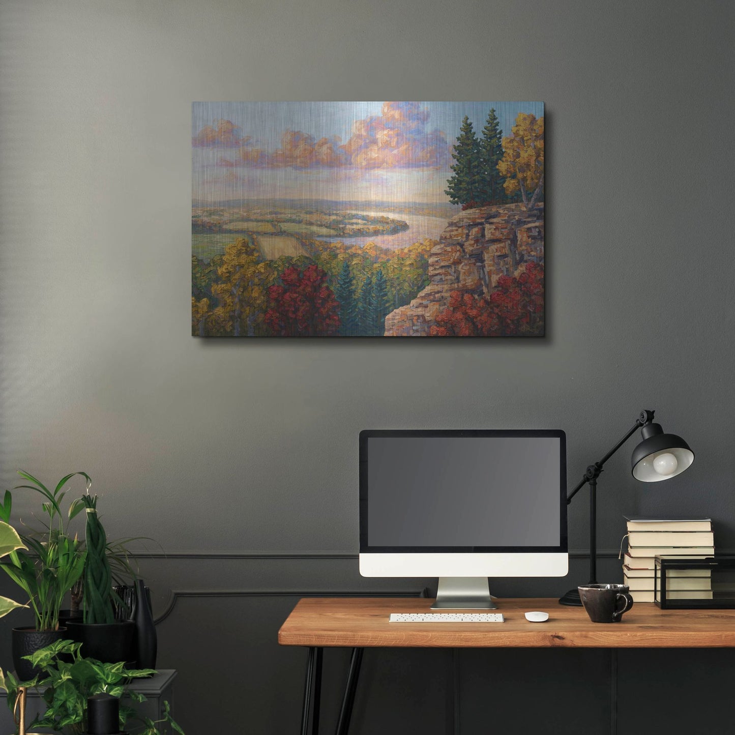 Luxe Metal Art 'Autumn At Gibraltar Rock' by Joe Reimer, Metal Wall Art,36x24