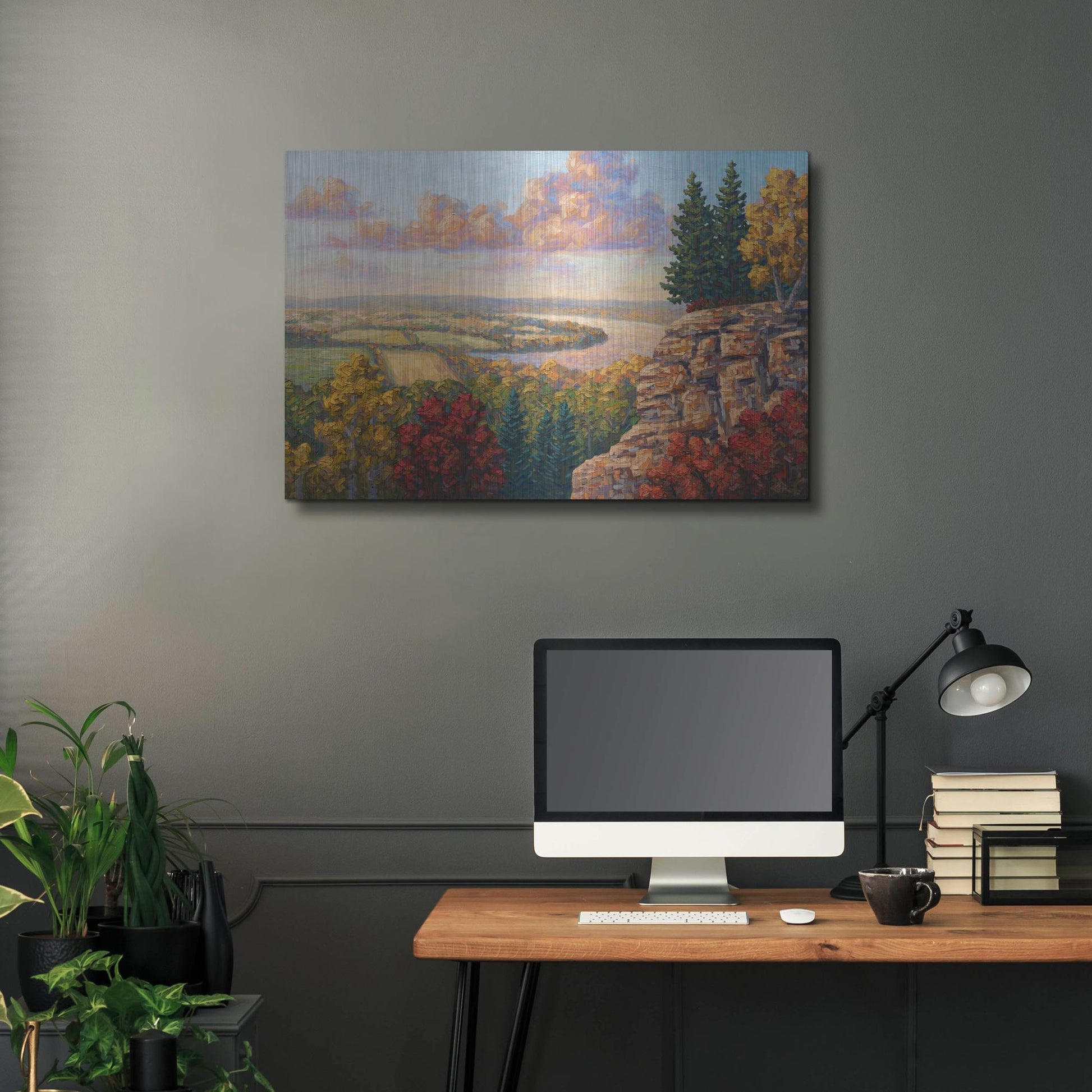 Luxe Metal Art 'Autumn At Gibraltar Rock' by Joe Reimer, Metal Wall Art,36x24