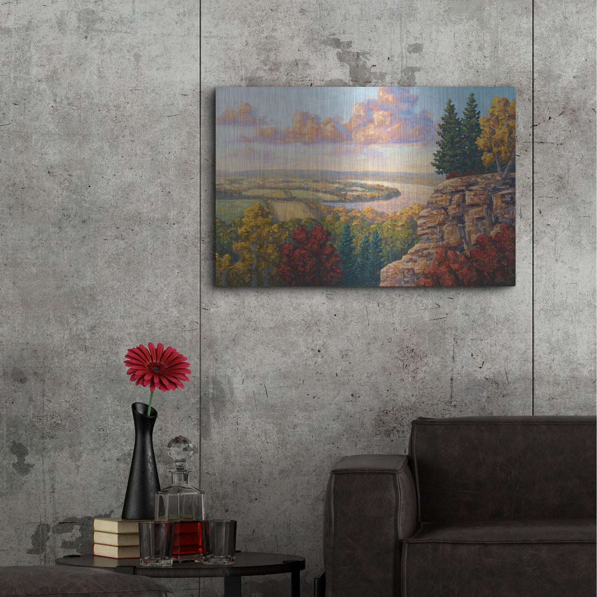Luxe Metal Art 'Autumn At Gibraltar Rock' by Joe Reimer, Metal Wall Art,36x24