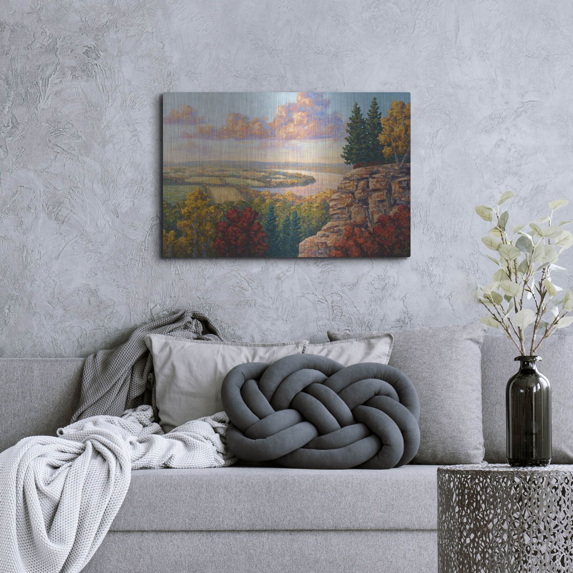 Luxe Metal Art 'Autumn At Gibraltar Rock' by Joe Reimer, Metal Wall Art,36x24