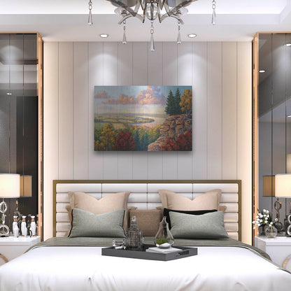 Luxe Metal Art 'Autumn At Gibraltar Rock' by Joe Reimer, Metal Wall Art,36x24