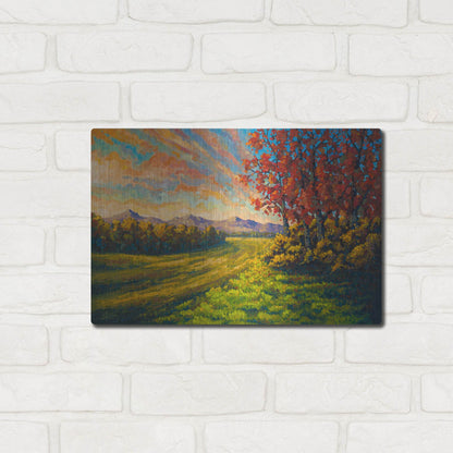 Luxe Metal Art 'Farewell Autmun' by Joe Reimer, Metal Wall Art,16x12