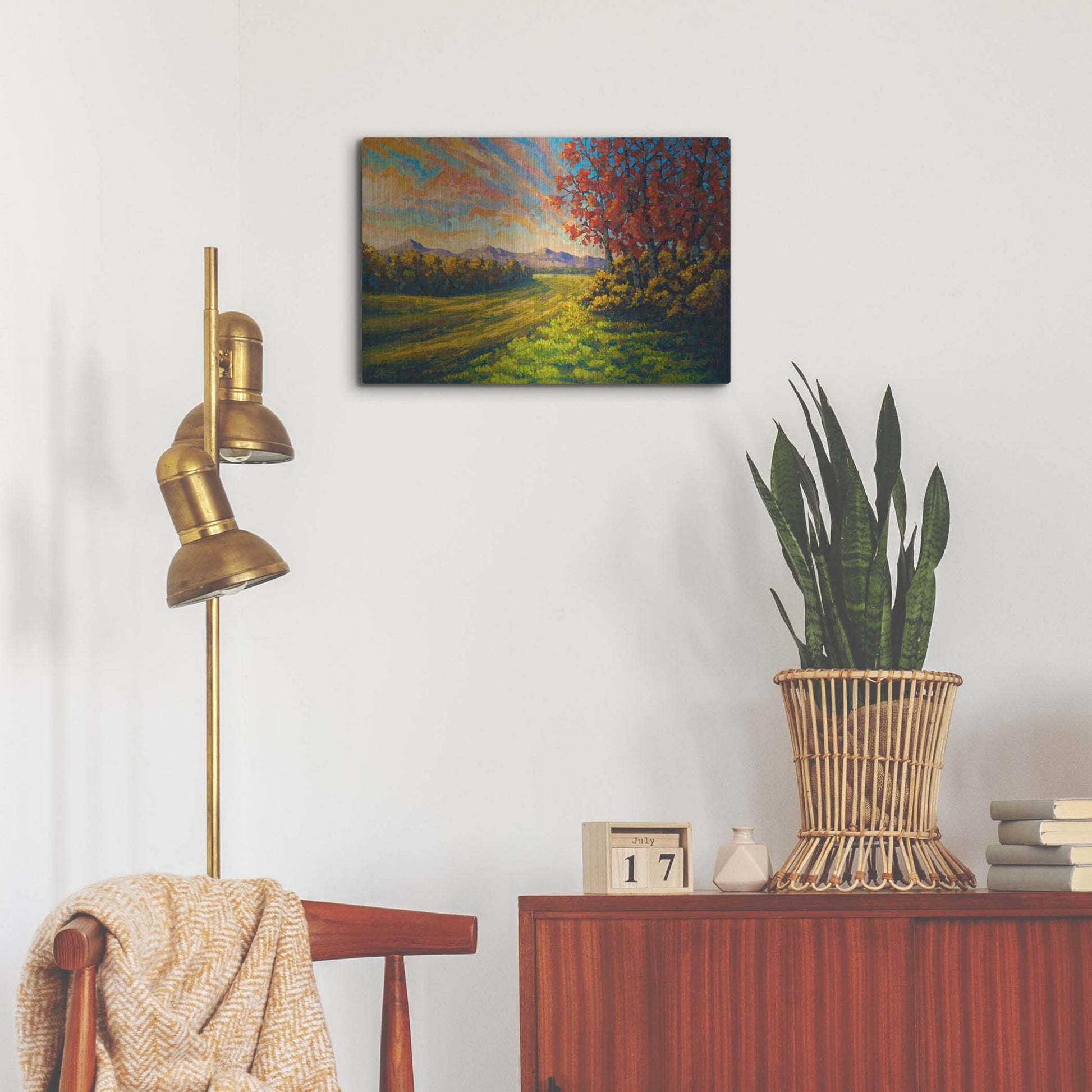 Luxe Metal Art 'Farewell Autmun' by Joe Reimer, Metal Wall Art,24x16