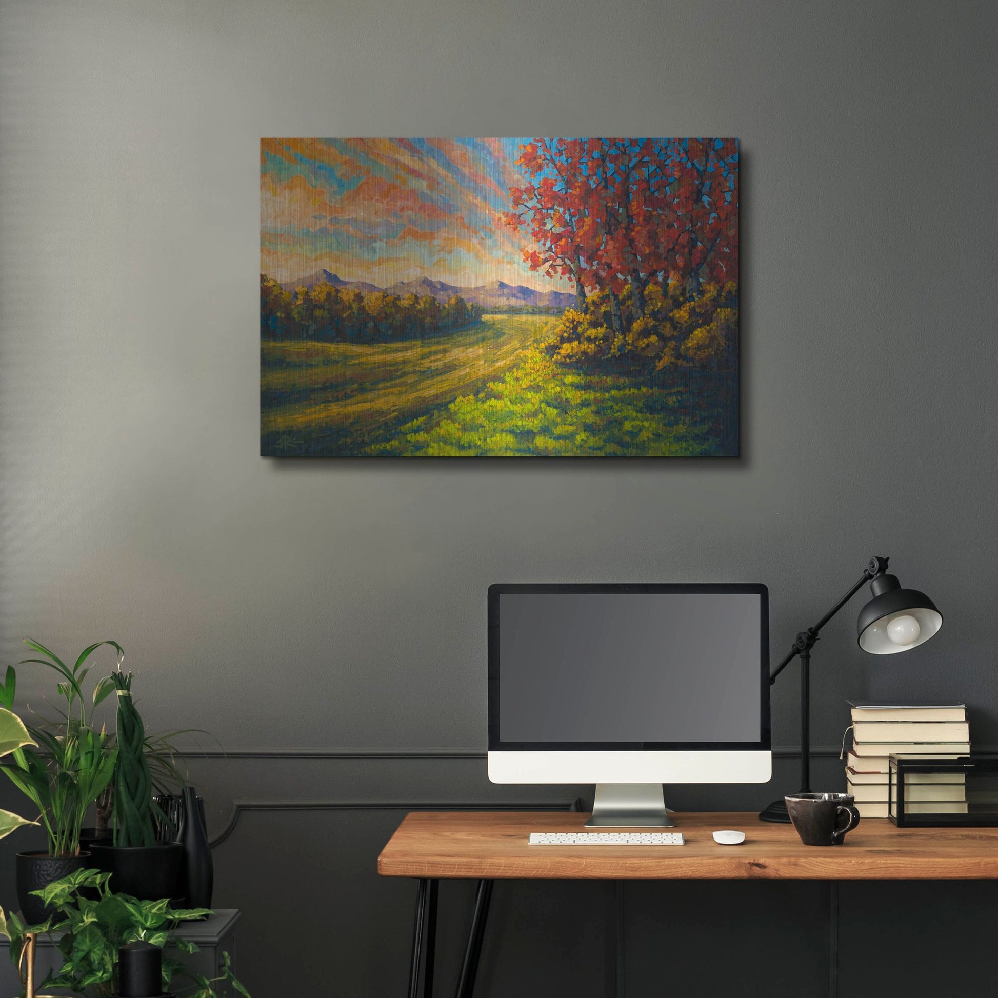Luxe Metal Art 'Farewell Autmun' by Joe Reimer, Metal Wall Art,36x24