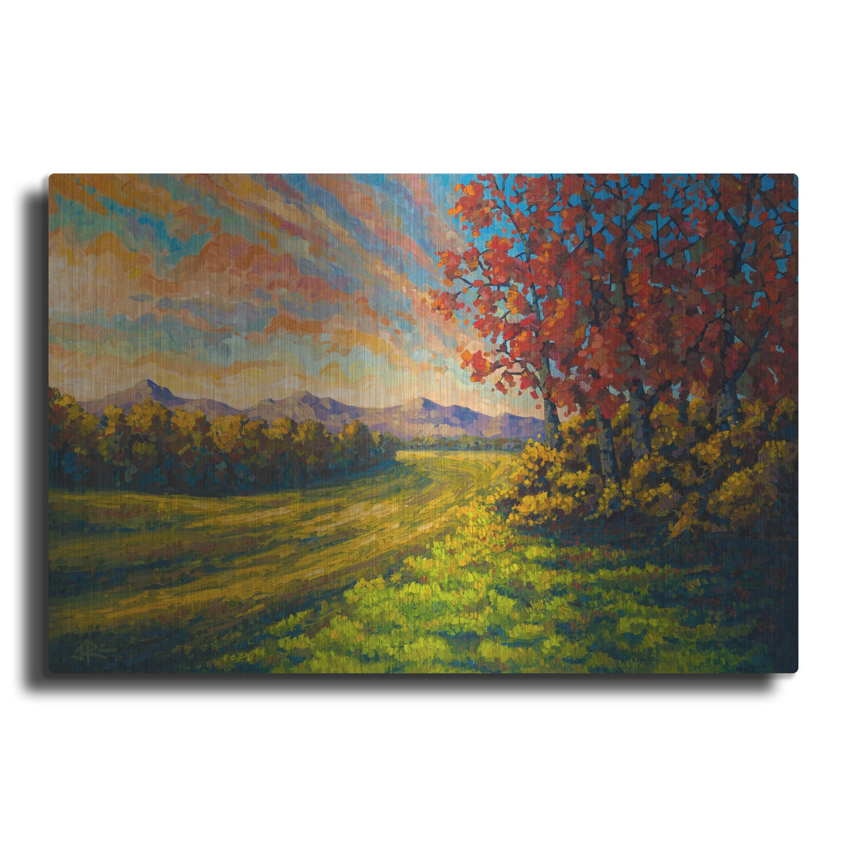 Luxe Metal Art 'Farewell Autmun' by Joe Reimer, Metal Wall Art