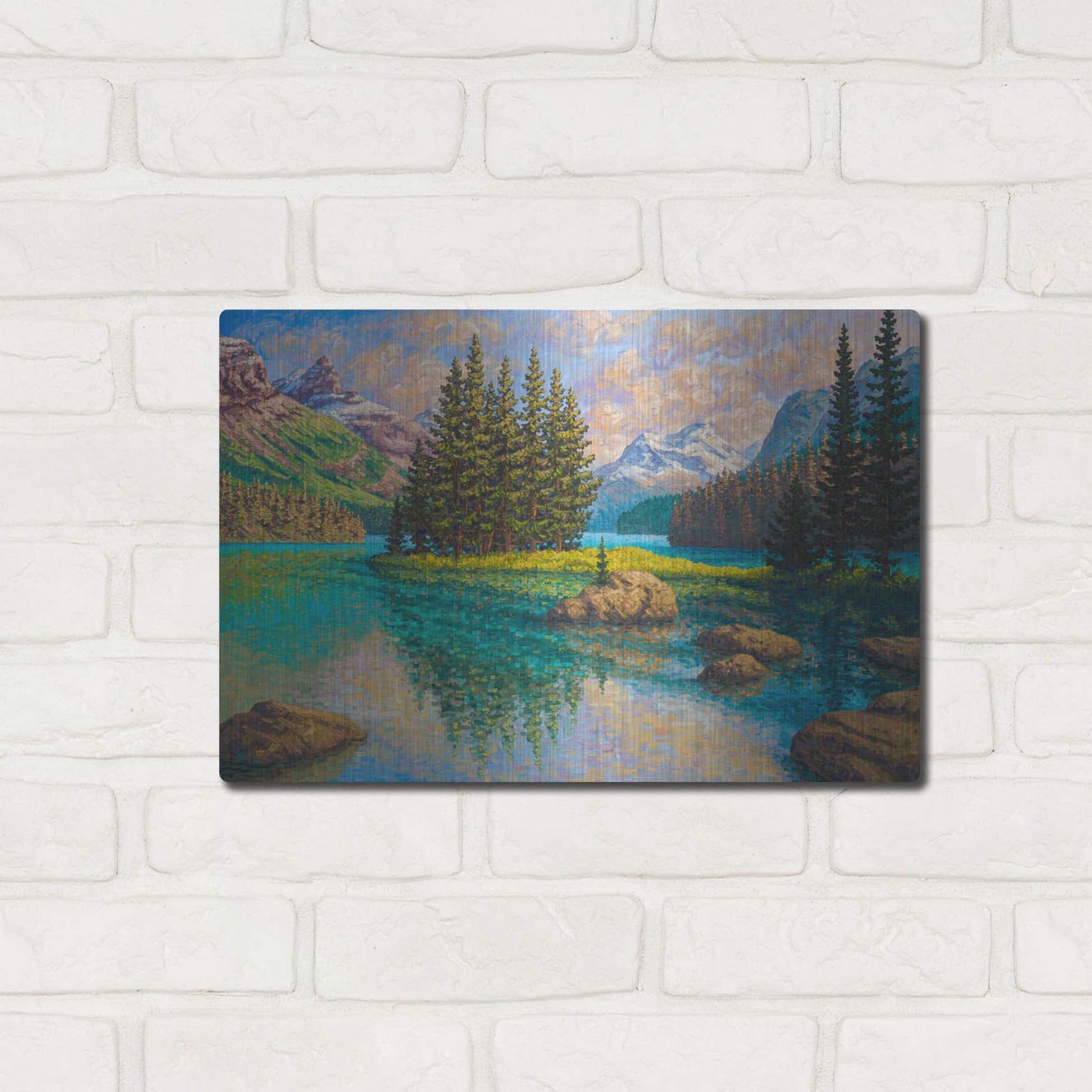 Luxe Metal Art 'Spirit Of Maligne' by Joe Reimer, Metal Wall Art,16x12