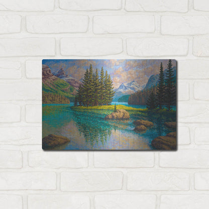 Luxe Metal Art 'Spirit Of Maligne' by Joe Reimer, Metal Wall Art,16x12