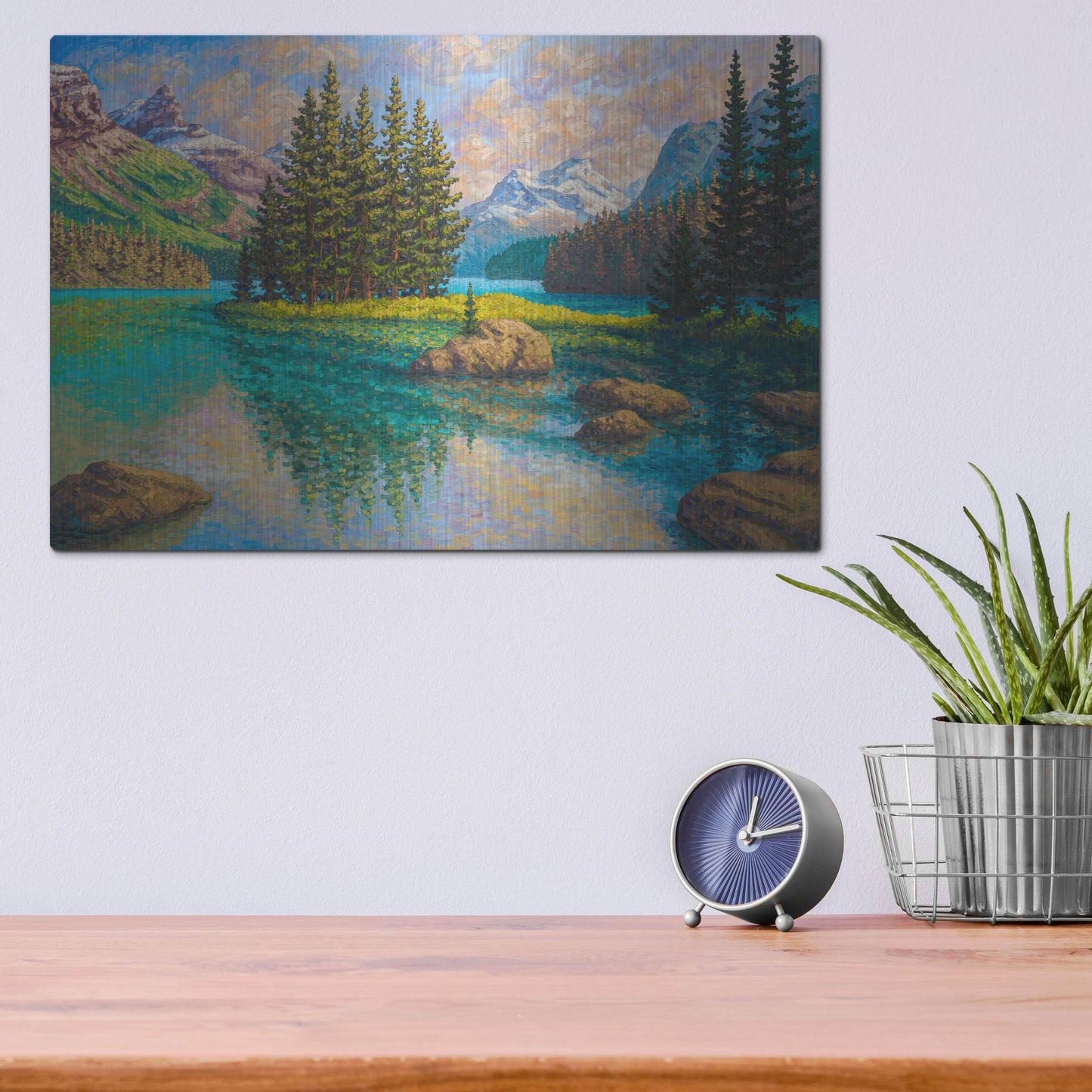 Luxe Metal Art 'Spirit Of Maligne' by Joe Reimer, Metal Wall Art,16x12