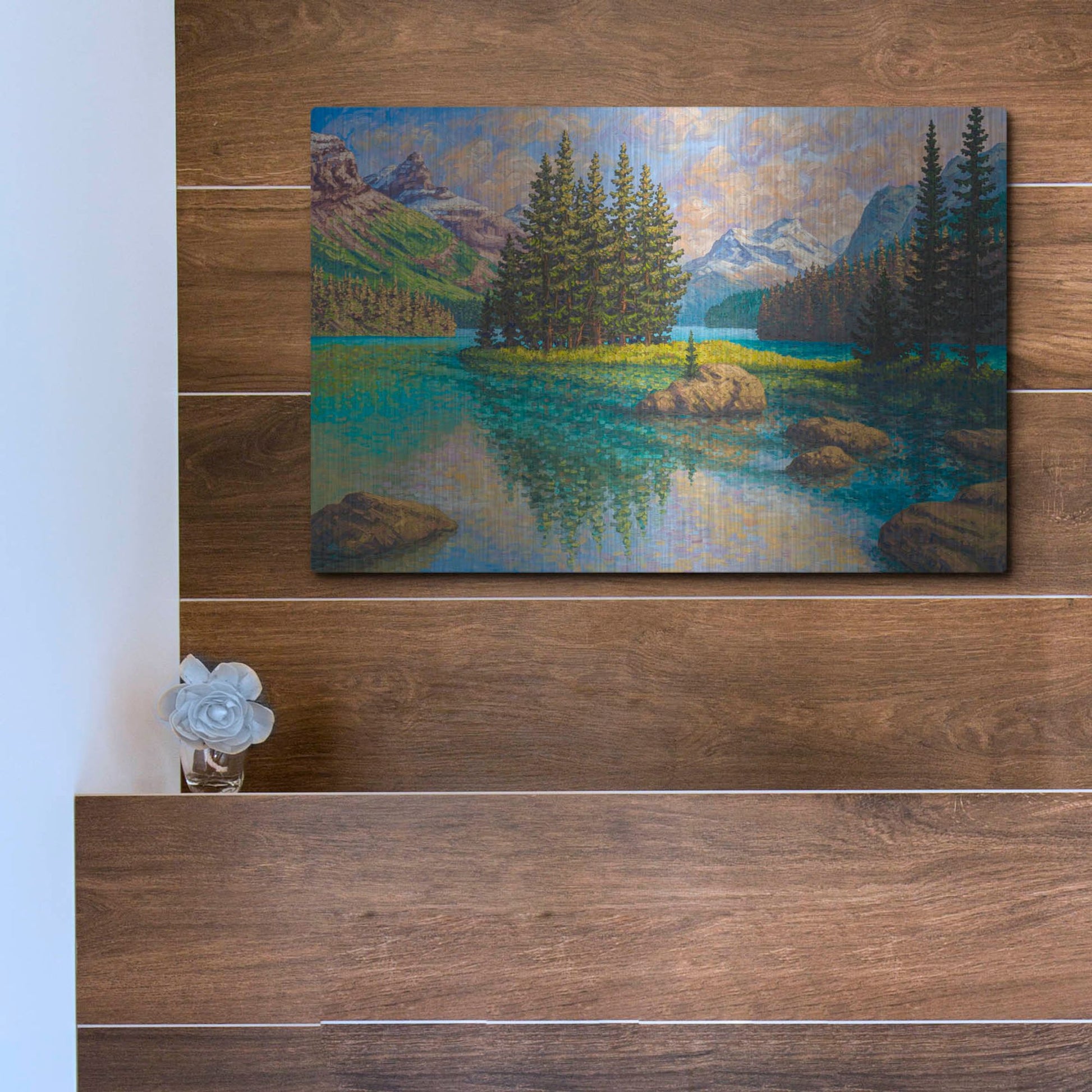 Luxe Metal Art 'Spirit Of Maligne' by Joe Reimer, Metal Wall Art,16x12