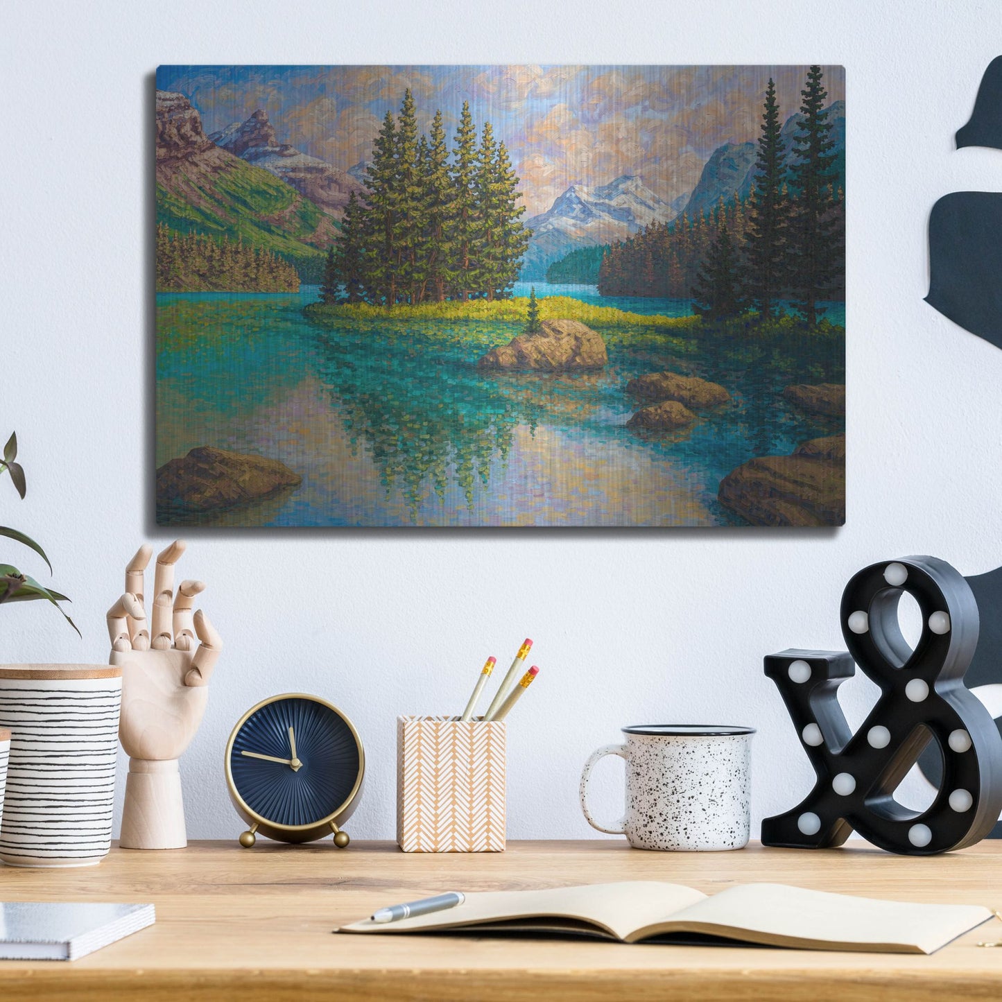 Luxe Metal Art 'Spirit Of Maligne' by Joe Reimer, Metal Wall Art,16x12