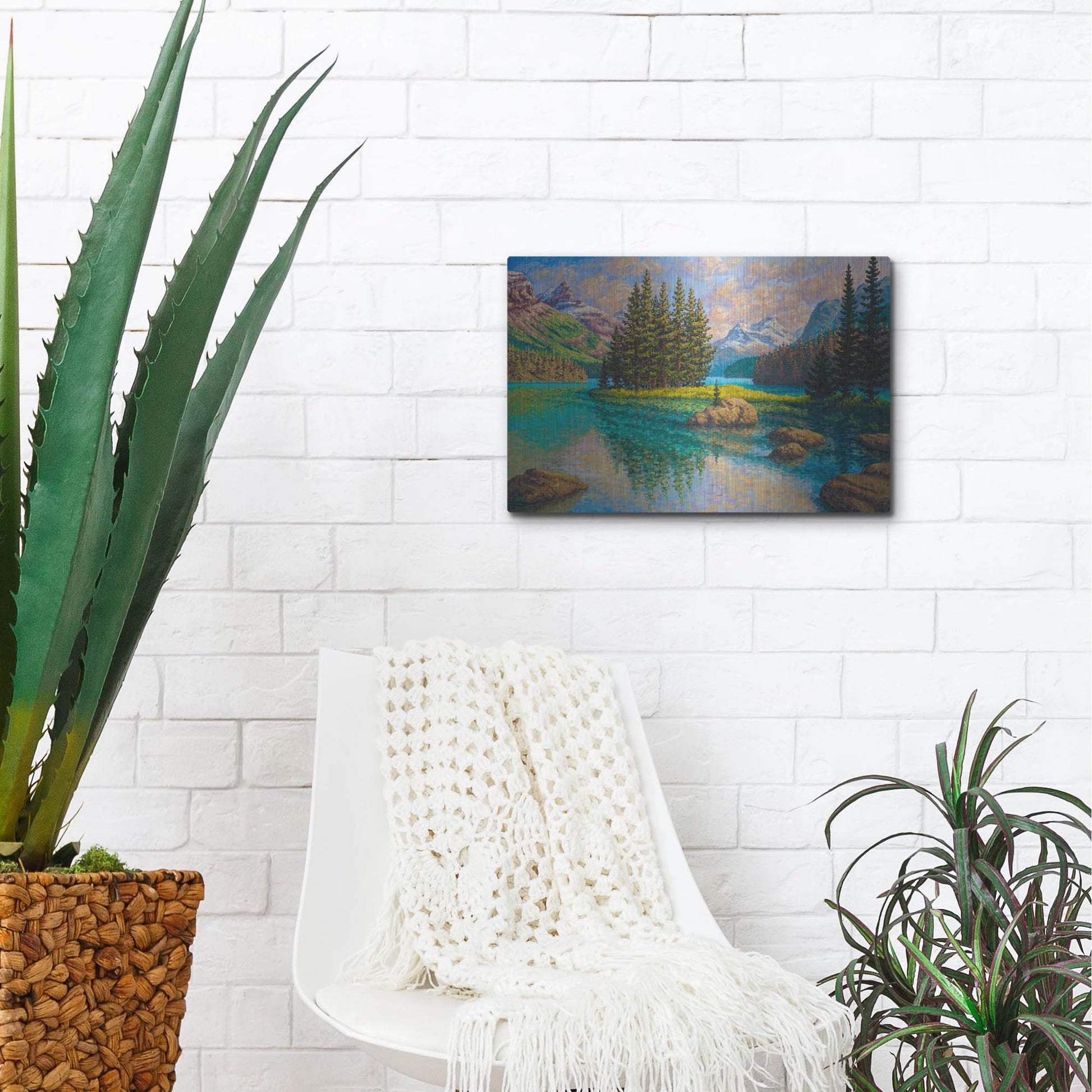 Luxe Metal Art 'Spirit Of Maligne' by Joe Reimer, Metal Wall Art,16x12