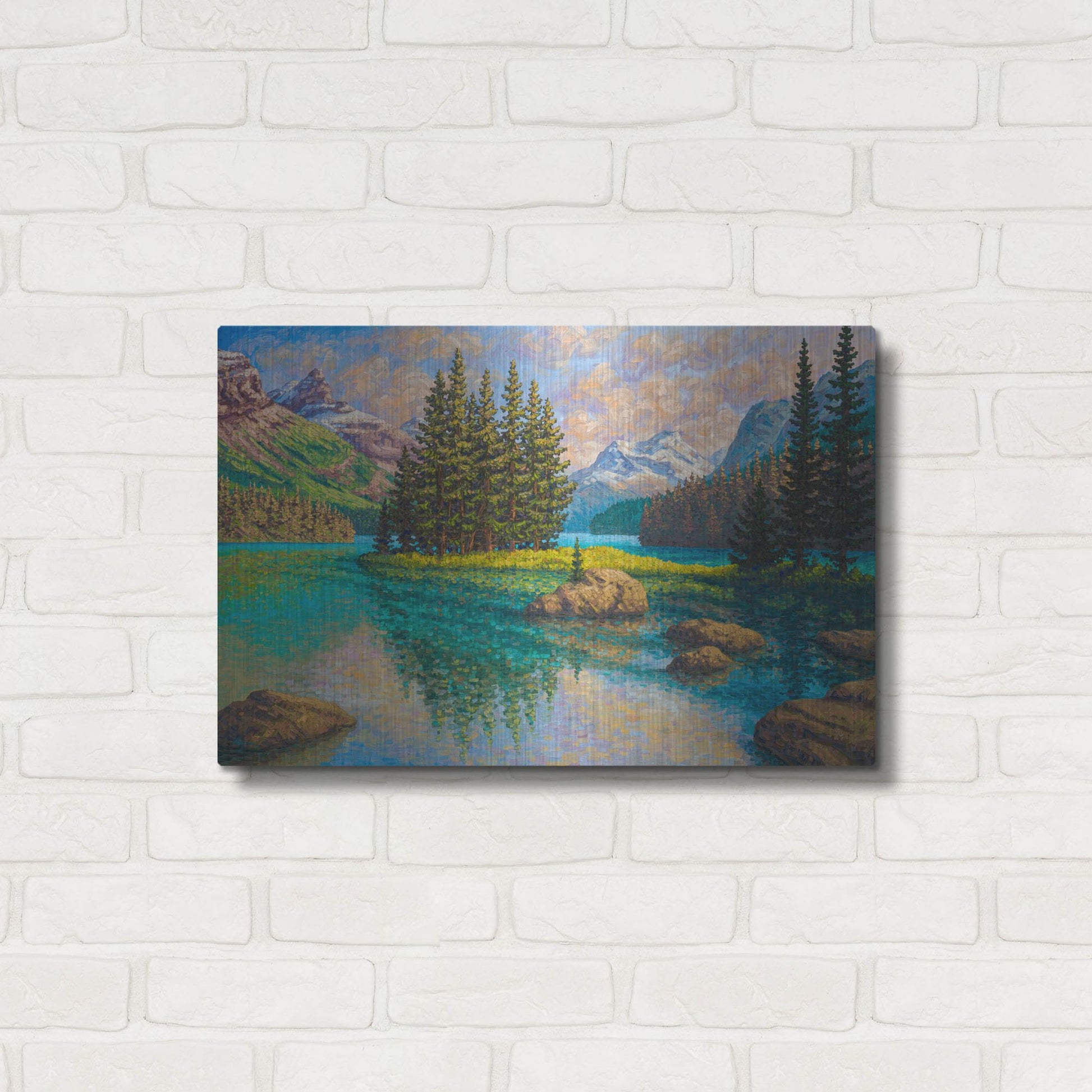 Luxe Metal Art 'Spirit Of Maligne' by Joe Reimer, Metal Wall Art,24x16