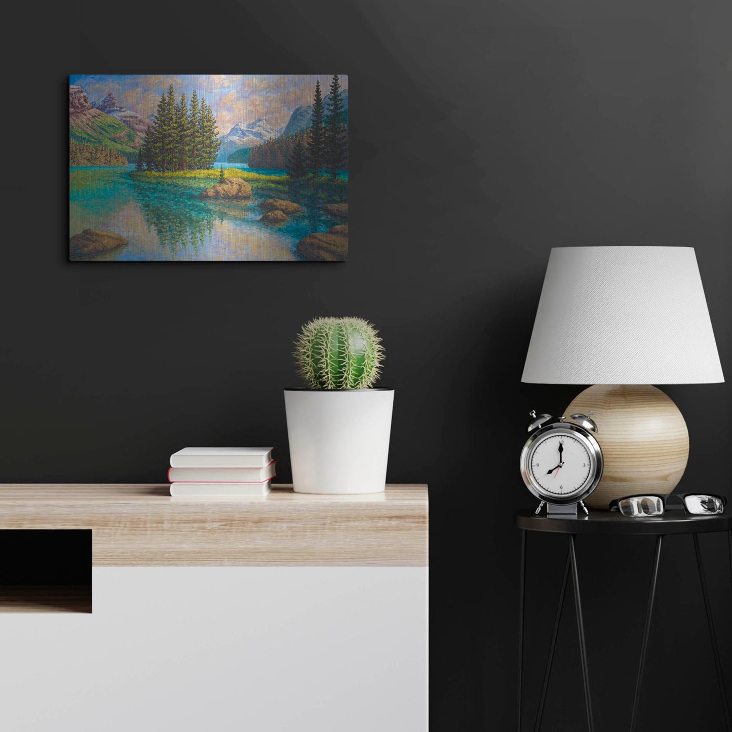 Luxe Metal Art 'Spirit Of Maligne' by Joe Reimer, Metal Wall Art,24x16