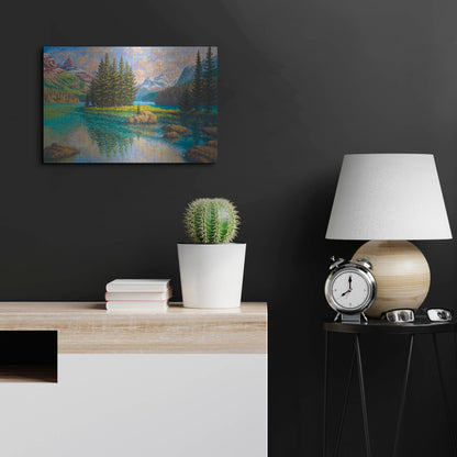 Luxe Metal Art 'Spirit Of Maligne' by Joe Reimer, Metal Wall Art,24x16