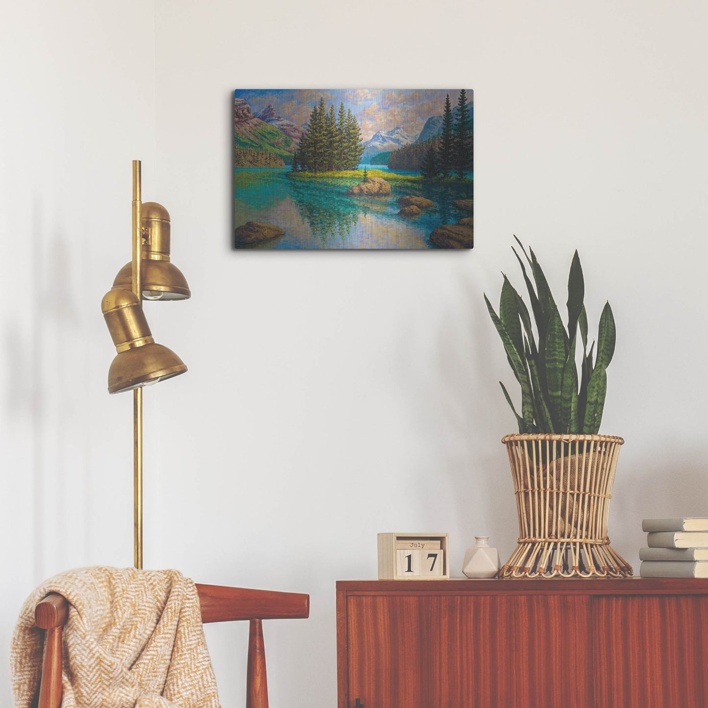 Luxe Metal Art 'Spirit Of Maligne' by Joe Reimer, Metal Wall Art,24x16