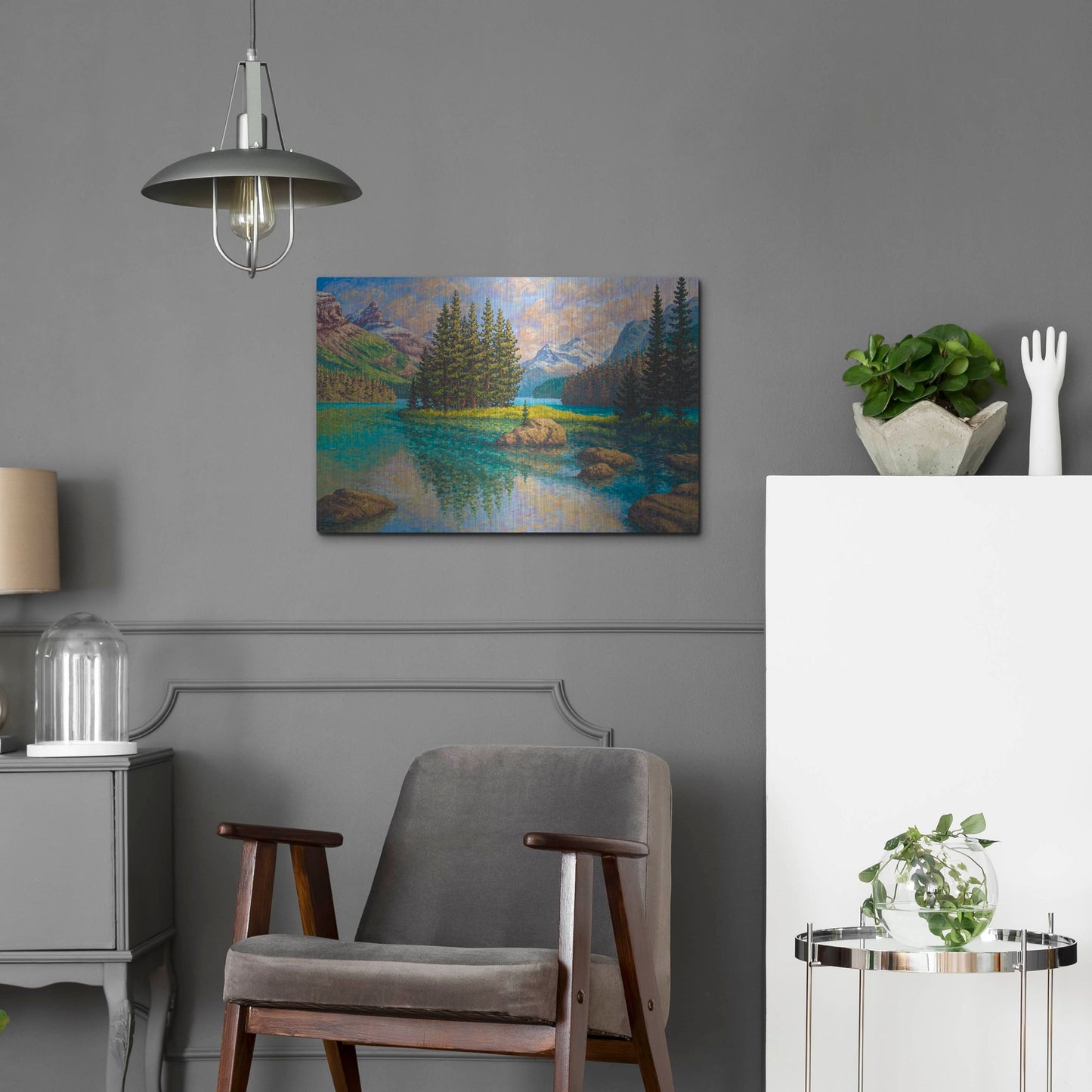 Luxe Metal Art 'Spirit Of Maligne' by Joe Reimer, Metal Wall Art,24x16