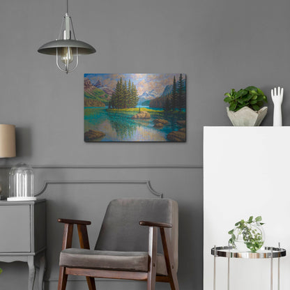 Luxe Metal Art 'Spirit Of Maligne' by Joe Reimer, Metal Wall Art,24x16